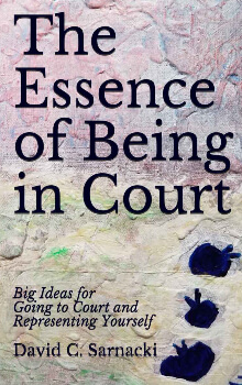 The Essence of Being in Court a book of poems by David C. Sarnacki
